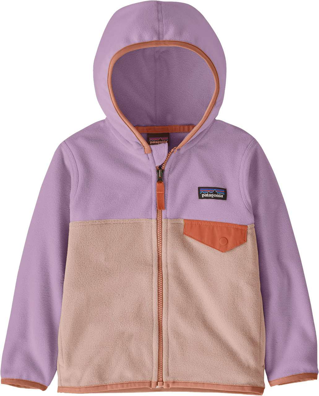 Manteau Micro D Snap Seafan rose avec violet