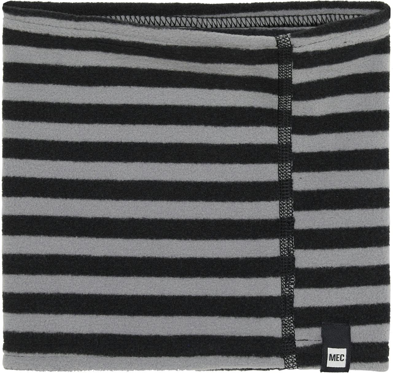 Neck Gaiter Black Wide Stripe Print