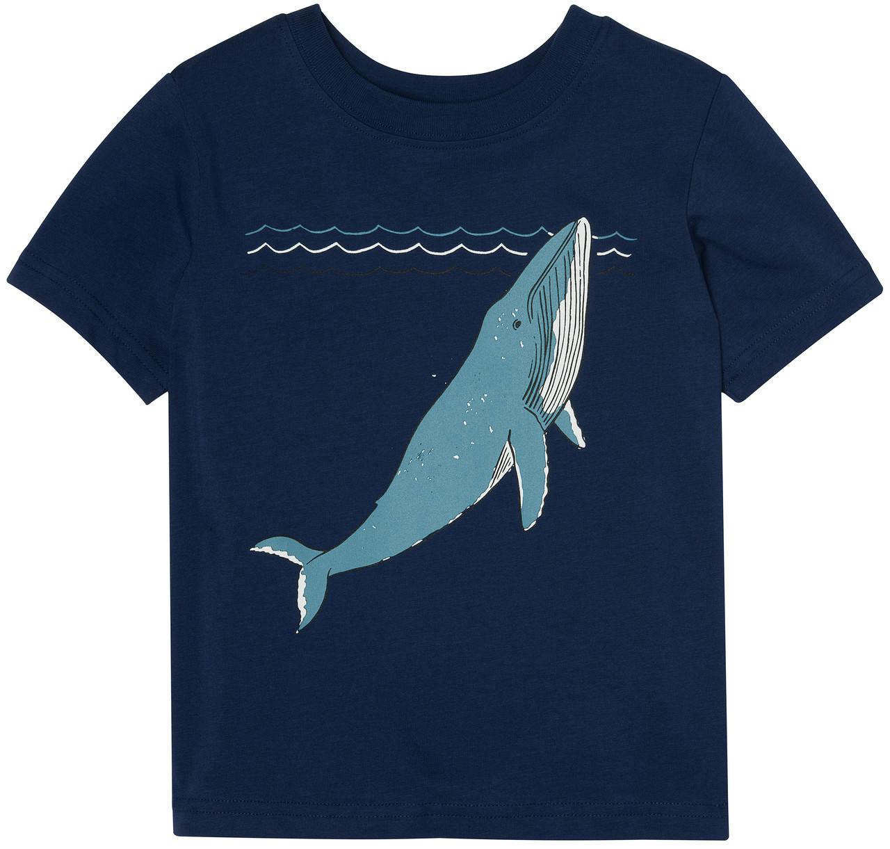 Jaden Short Sleeve T-Shirt Indigo Diving Whale Graph