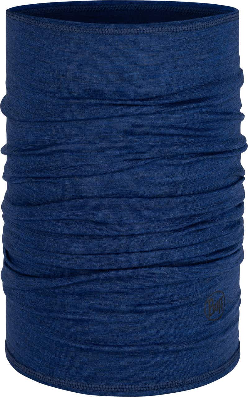Foulard multifonctionnel léger en laine mérinos Cobalte solide