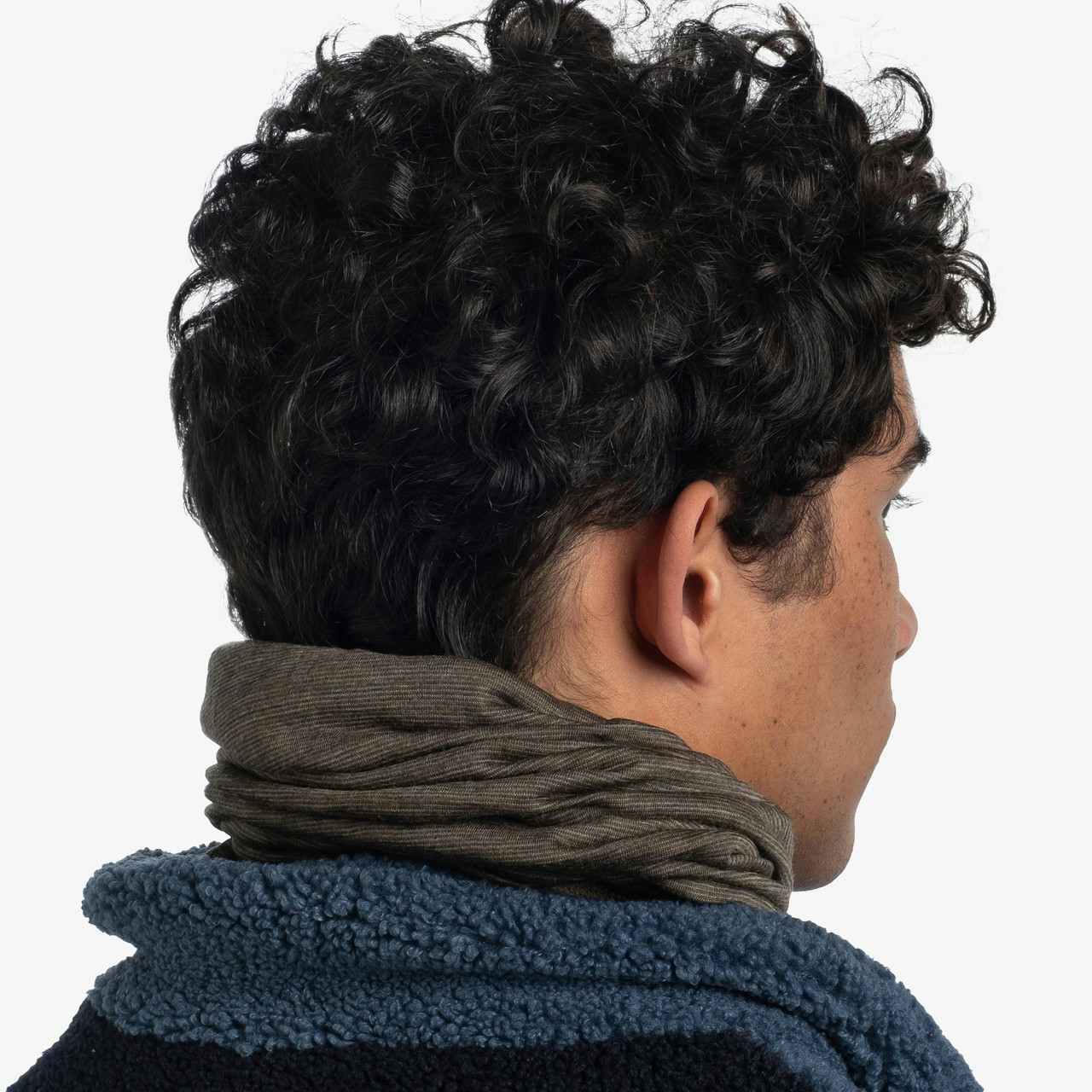 Lightweight Merino Wool Multifunctional Headw Moss Multistripes