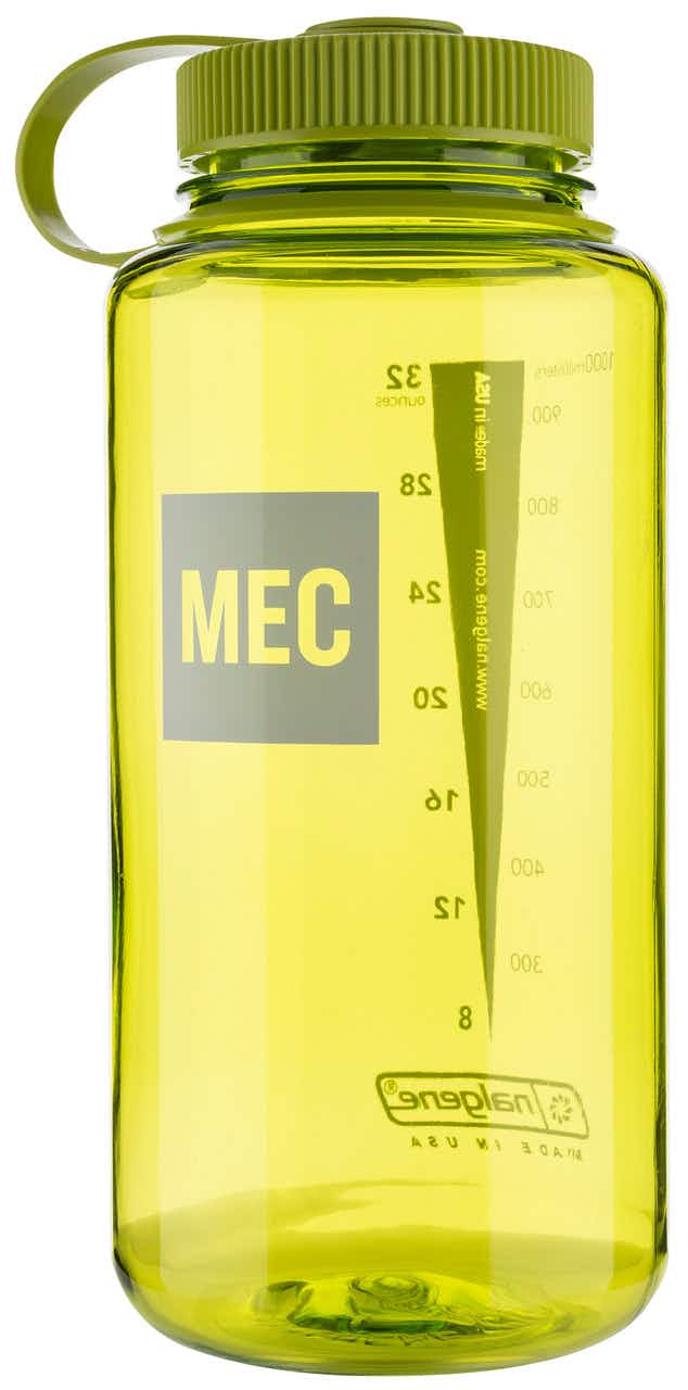Everyday Wide-Mouth Loop-Top Water Bottle Spring Green MEC Logo