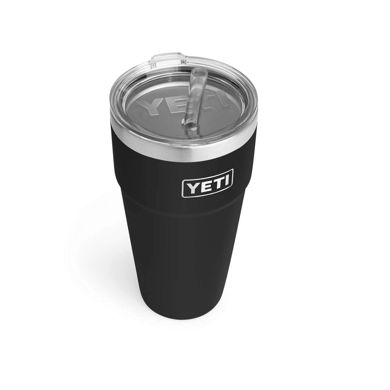 Rambler 769ml Stackable Cup with Straw Lid Black
