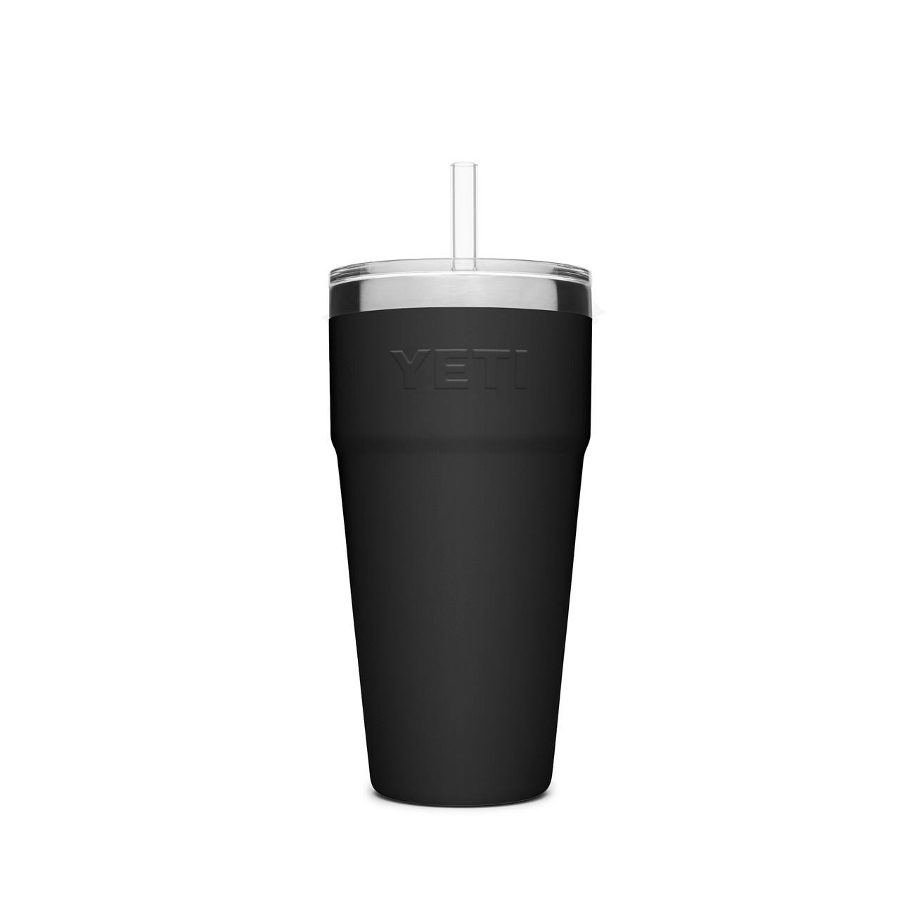 Rambler 769ml Stackable Cup with Straw Lid Black