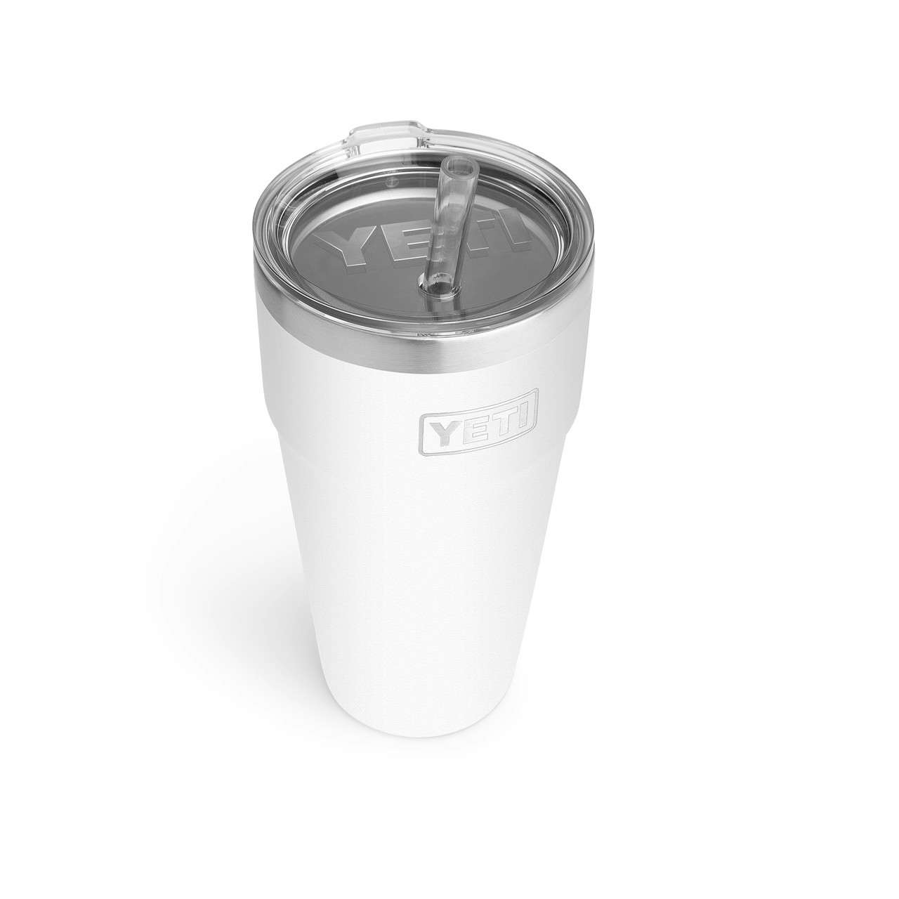 Rambler 769ml Stackable Cup with Straw Lid White