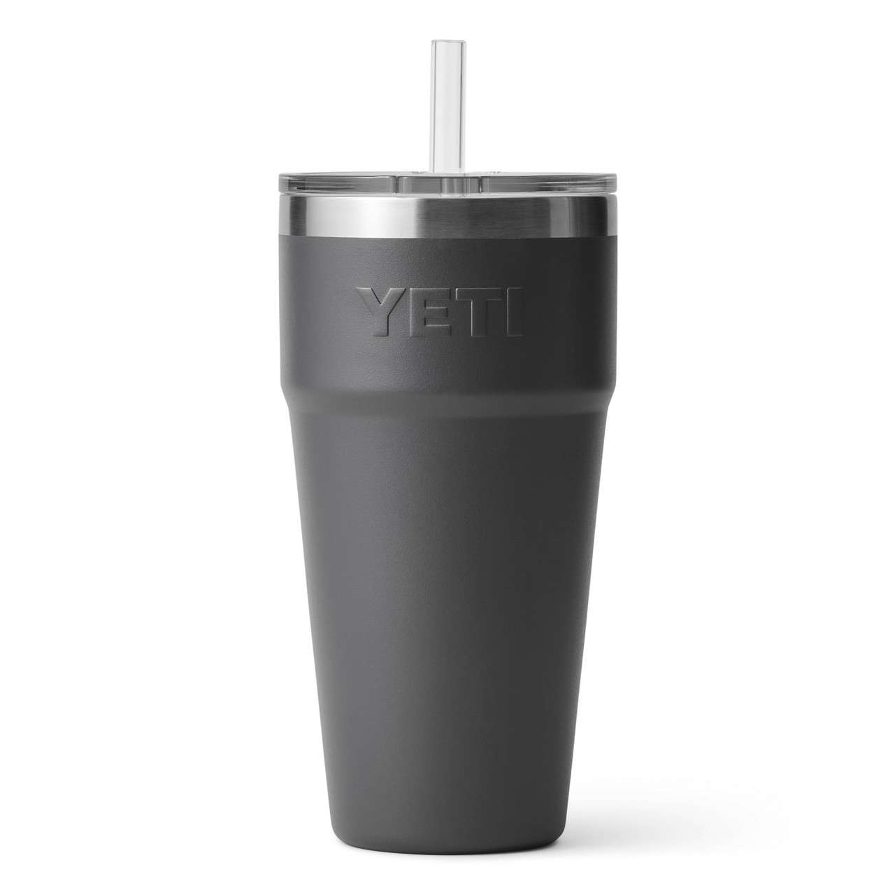 Rambler 769ml Stackable Cup with Straw Lid Charcoal