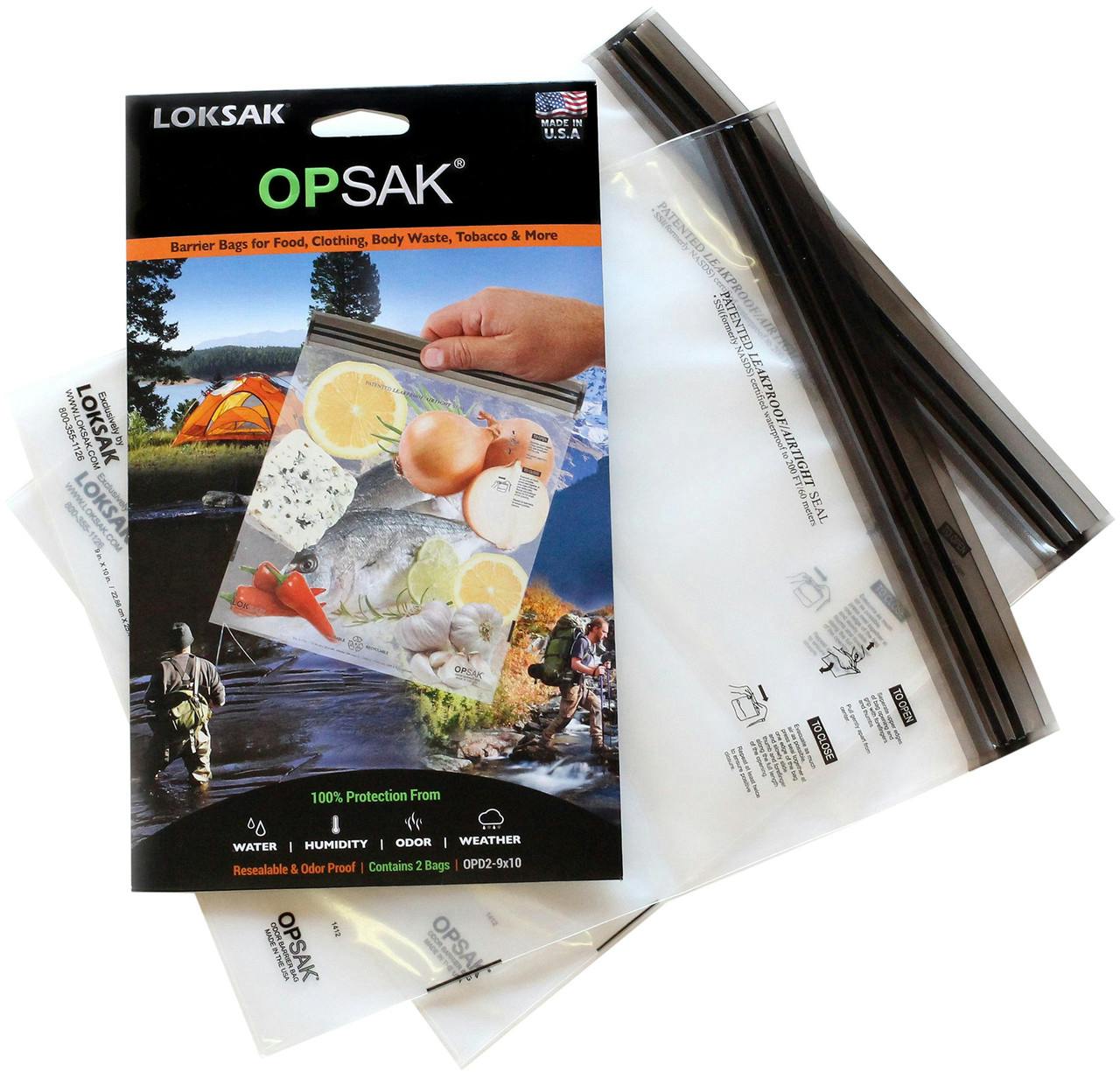 OPSak Odour Proof Barrier Bags 2 Pack NO_COLOUR