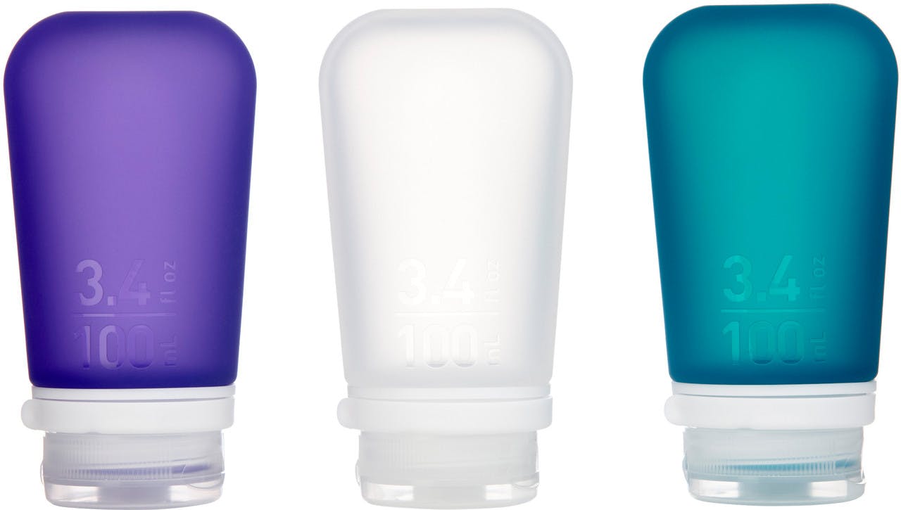 GoToob+ Large 3 Pack Clear/Purple/Teal