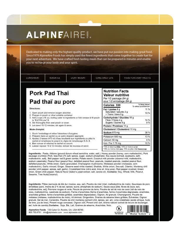 Nouilles sautées à la thaïlandaise au porc NO_COLOUR