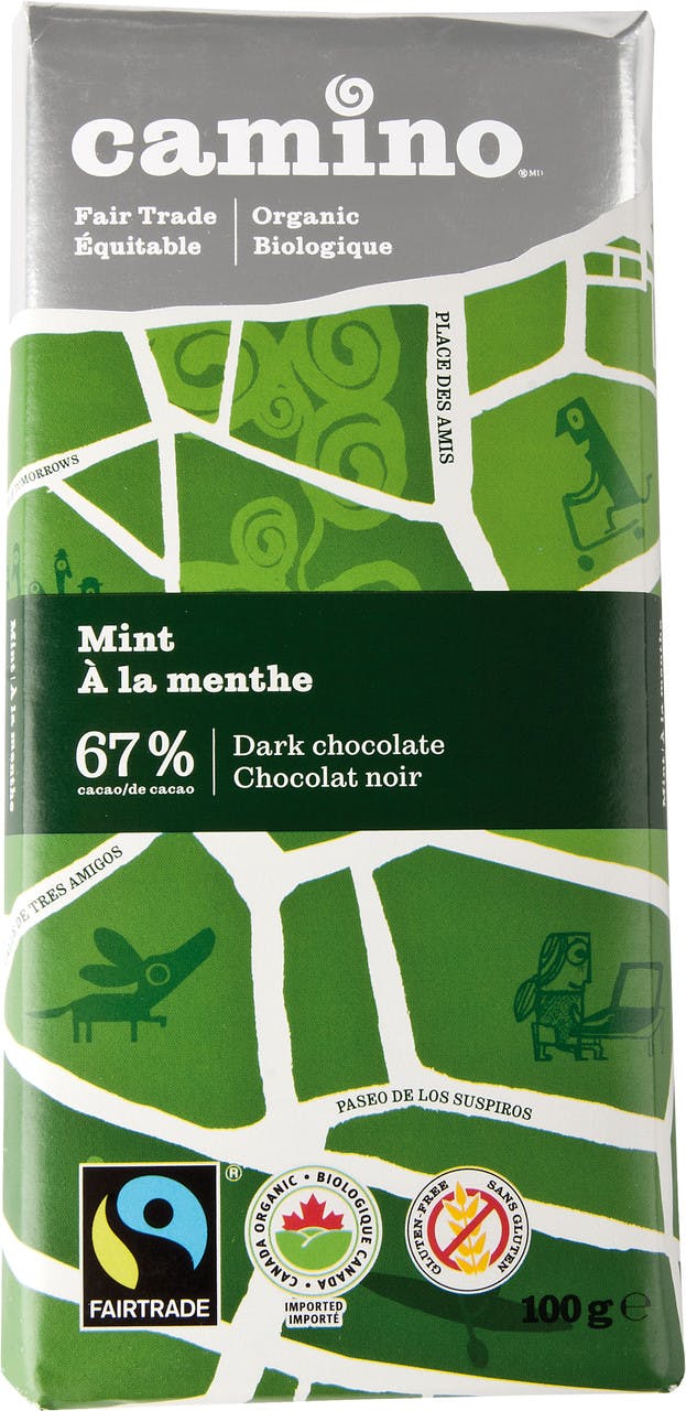 Chocolat noir biologique à la menthe NO_COLOUR