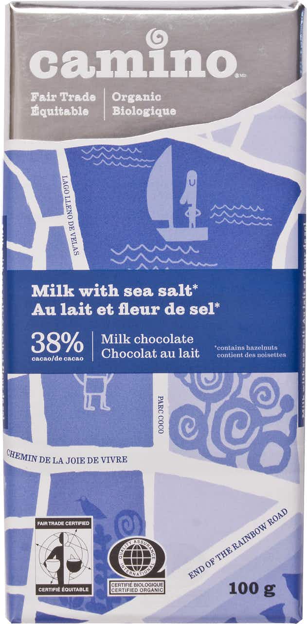 Milk with Sea Salt Milk Chocolate Bar 38% NO_COLOUR