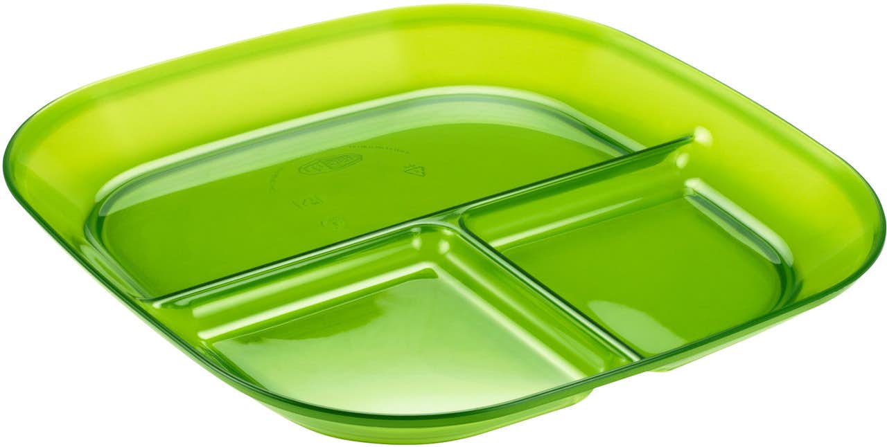 Infinity Divided Plate Green