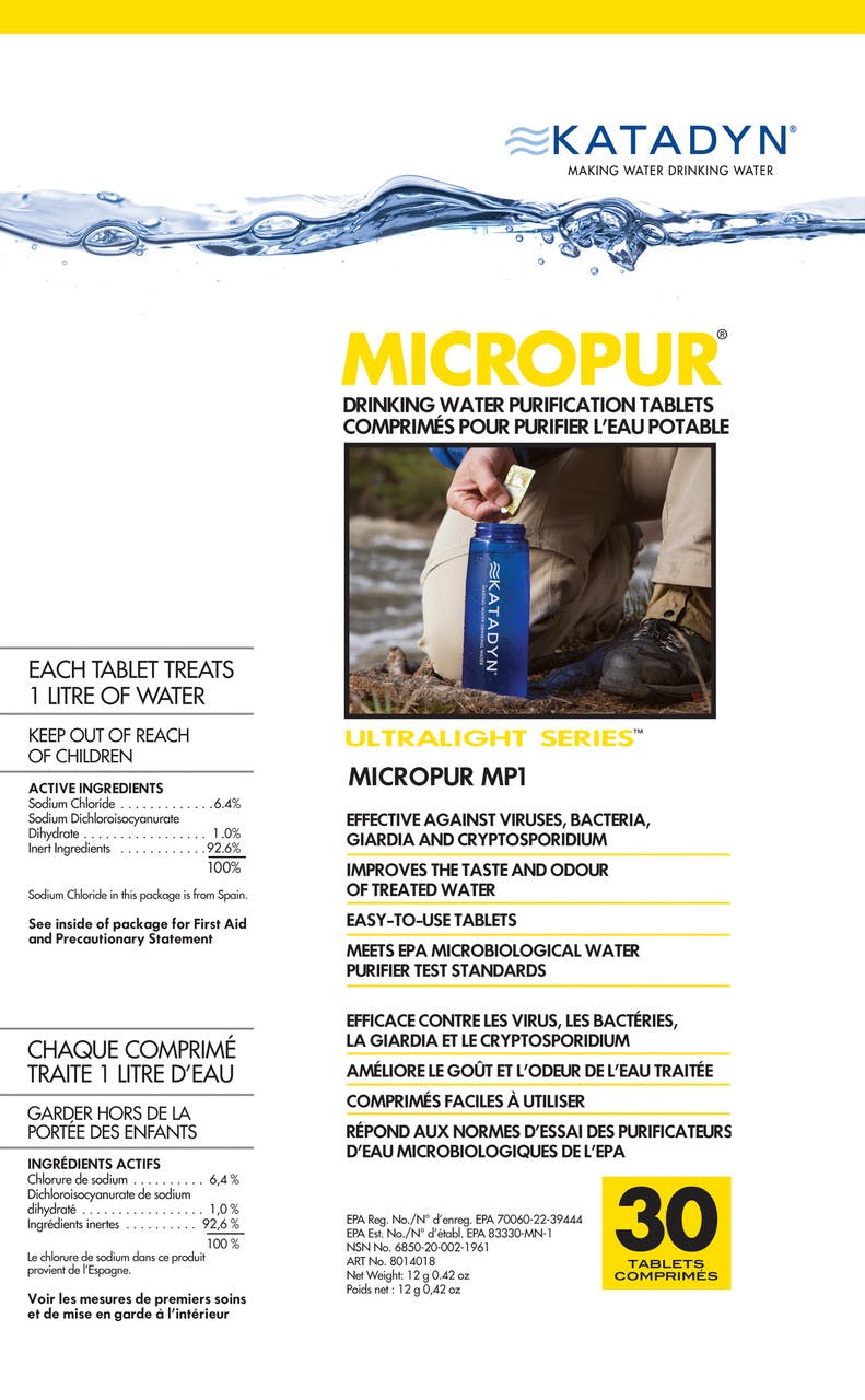 MicroPur MP1 Water Treatment Tablets NO_COLOUR