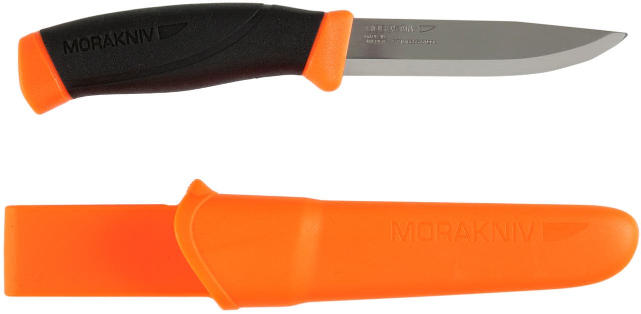 Couteau de camping Companion et étui Orange+