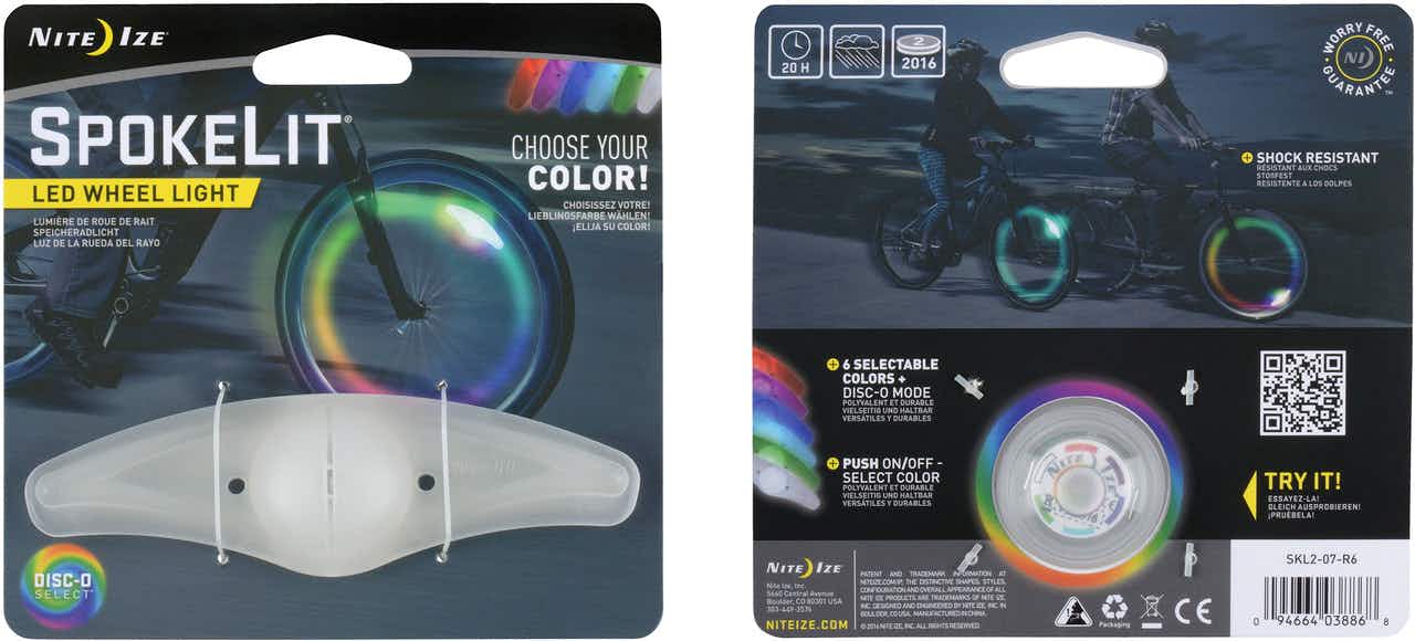 Lumière DEL pour rayons de vélo SpokeLit Disc-O NO_COLOUR