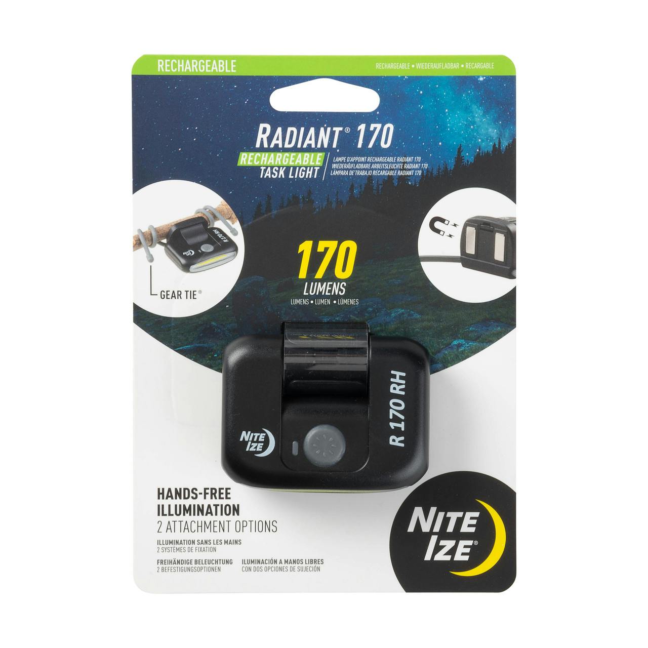 Radiant 170 Rechargeable Task Light Black