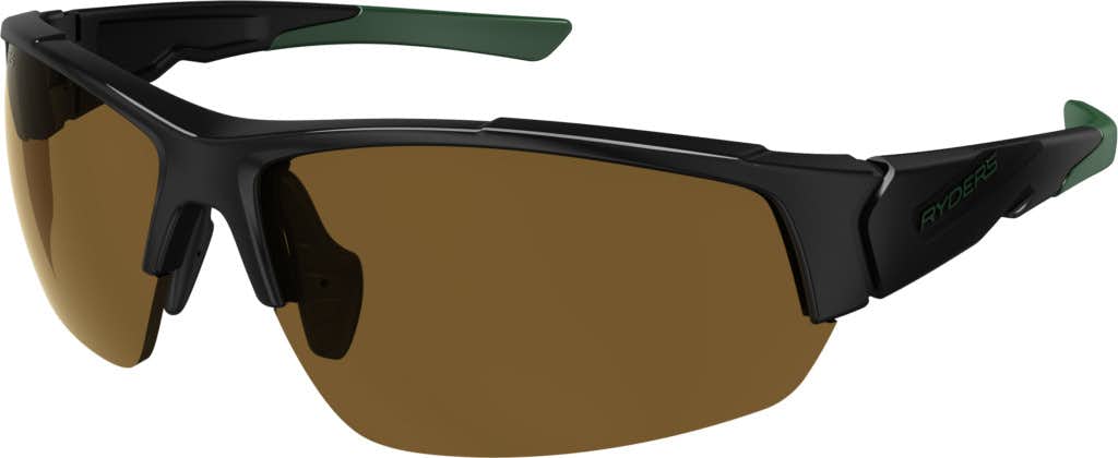 Strider Sunglasses Black Green/Brown Lens An