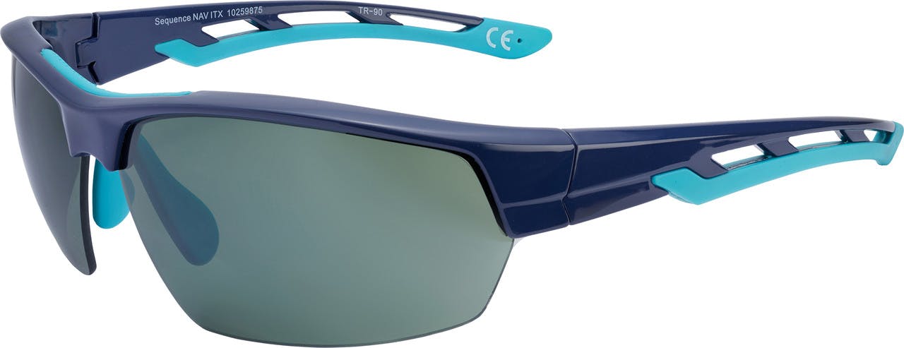 Sequence Sunglasses Navy/Green Lens Silver FM