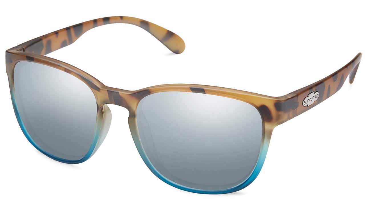 Loveseat Polarized Sunglasses Matte Tortoise Blue Fade/
