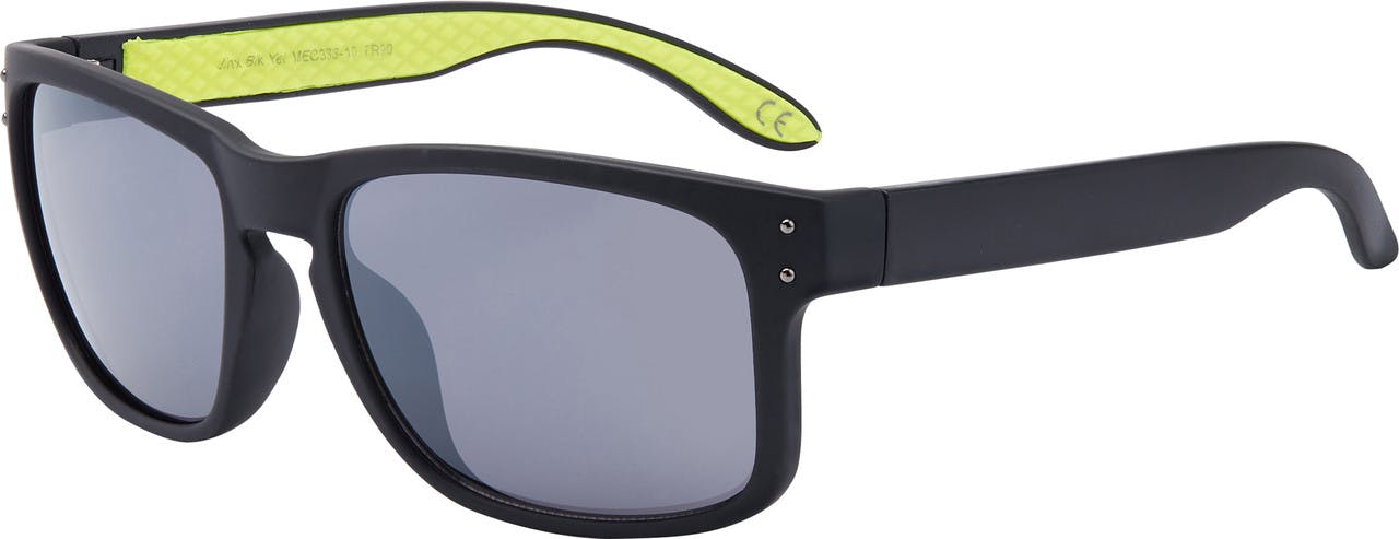 Jinx Sunglasses Matte Black Yellow/Grey L