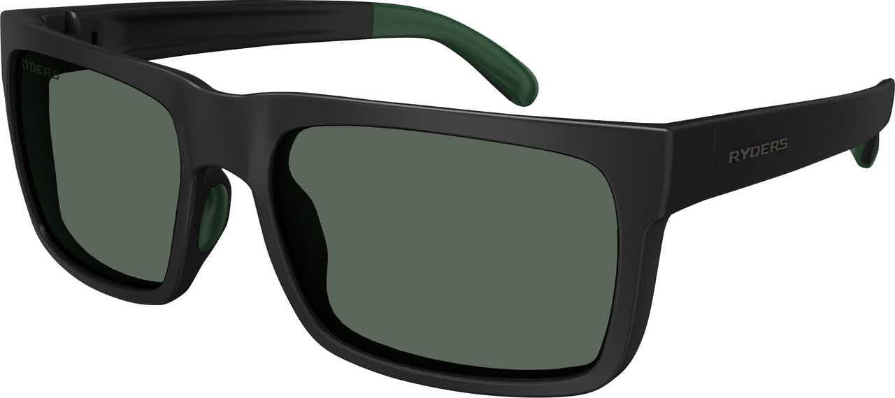 Pemby Sunglasses Black/Green Lens