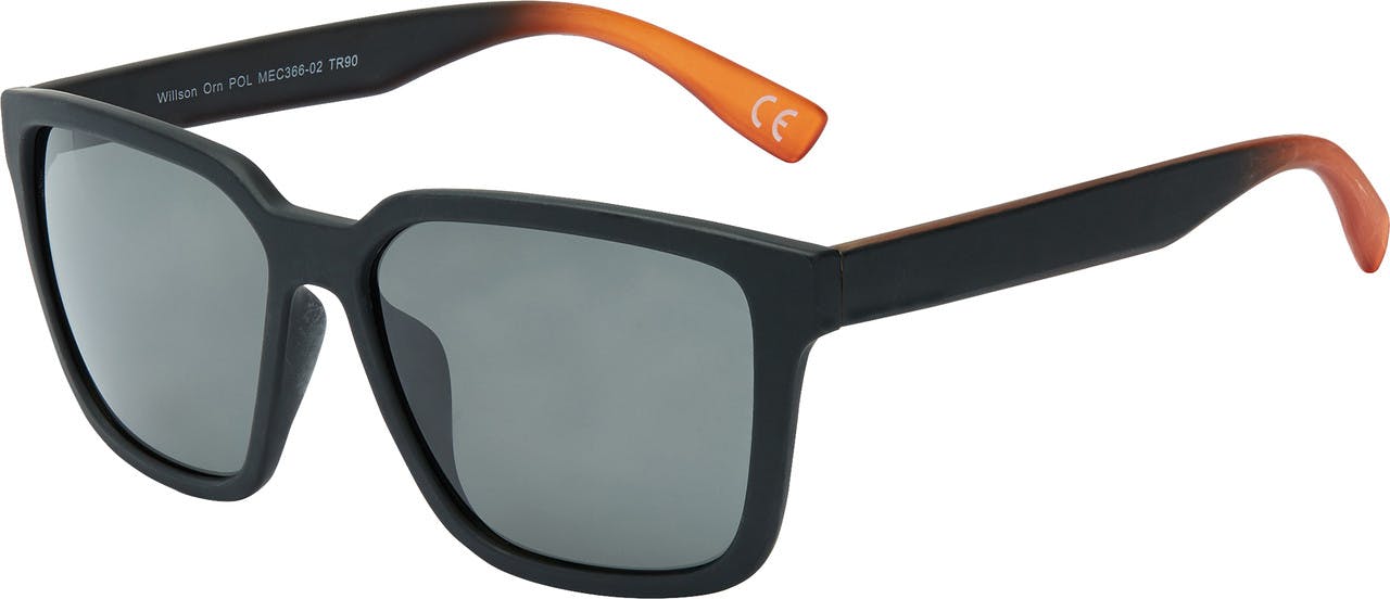 Willson Sunglasses Matte Black/Orange/Polari