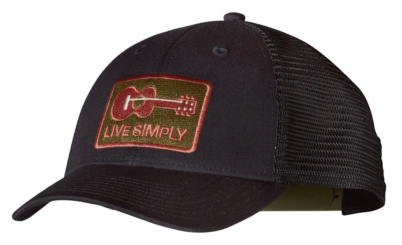 Live Simply Guitar Lopro Trucker Hat Black
