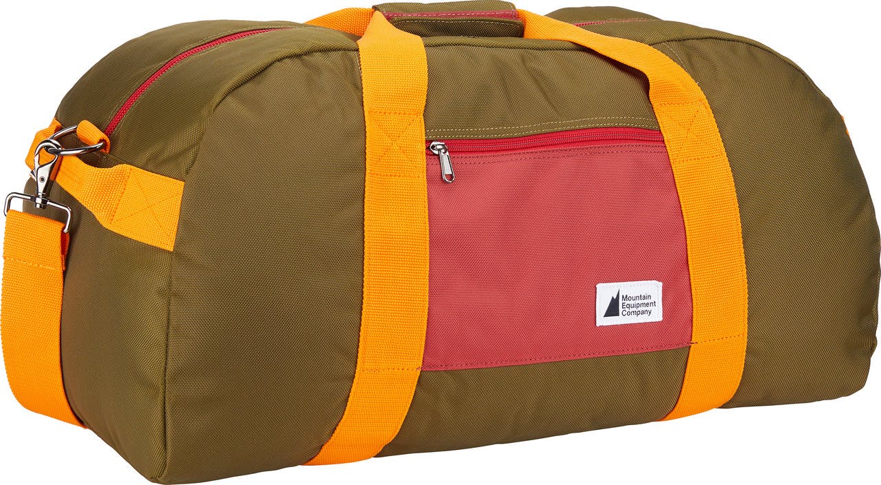 Recycled Duffle Bag Dark Olive/Deep Red