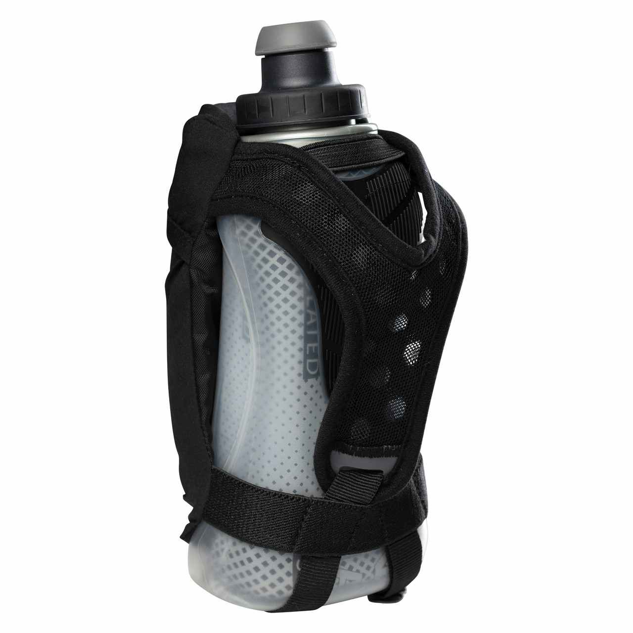 Quick Squeeze Insulated Handheld Bottle 12 oz Black/Gold