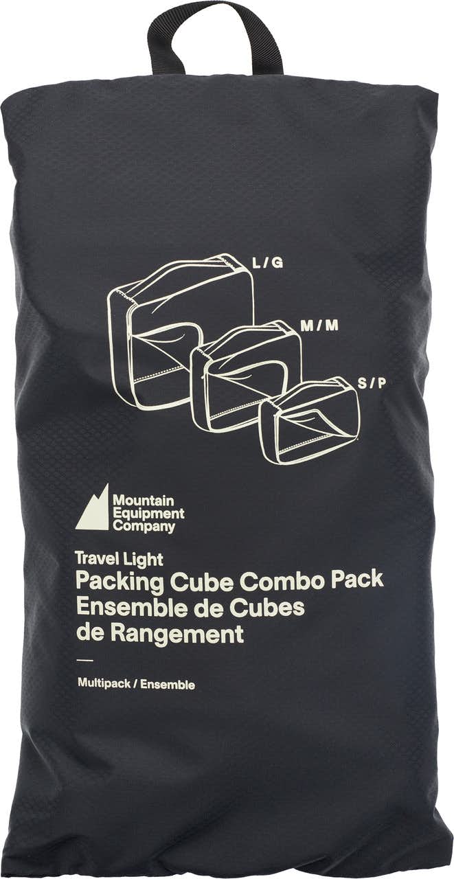 Cube d'emballage Travel Light format varié (pqt 3) Marine profond/Daim bleu/