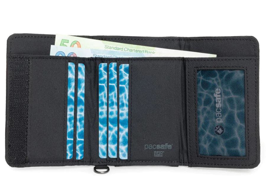 RFID Safe Trifold Wallet Black