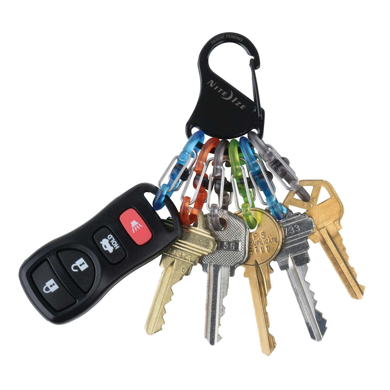 Porte-clés mousqueton en S KeyRack Locker NO_COLOUR
