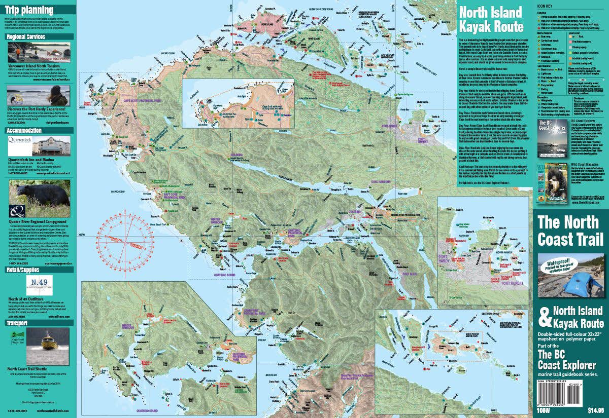North Coast Trail Waterproof Map NO_COLOUR