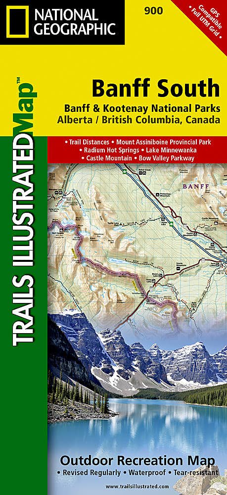 Banff South Trail Map [Banff and Kootenay National NO_COLOUR