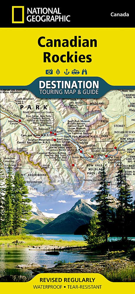 Canadian Rockies Destination Guide Map NO_COLOUR