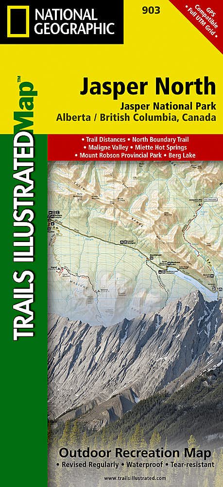 Jasper North Trail Map NO_COLOUR