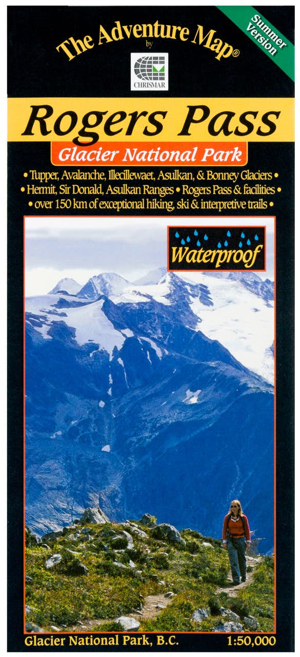Glacier N.P. - Rogers Pass Map NO_COLOUR