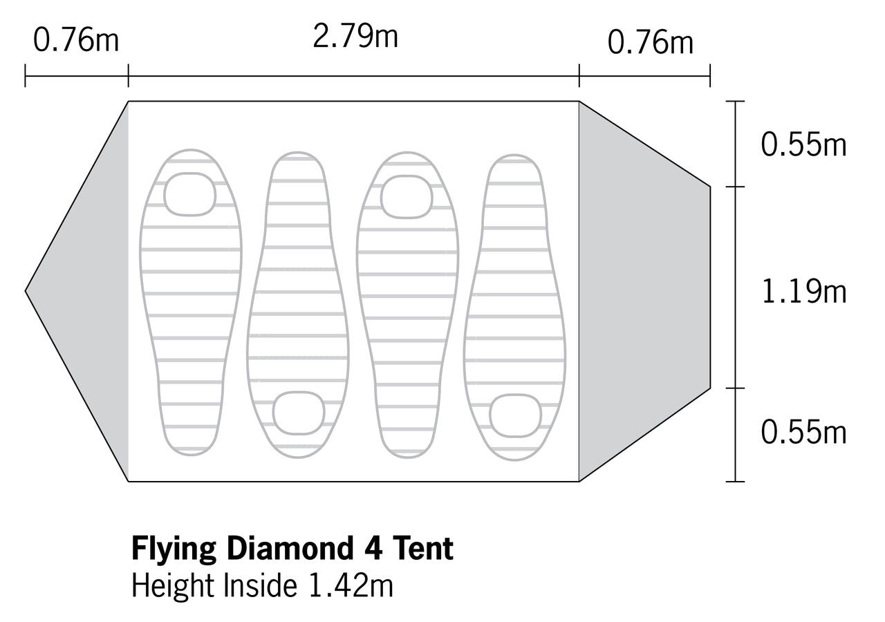 Flying Diamond 4-Person Tent
