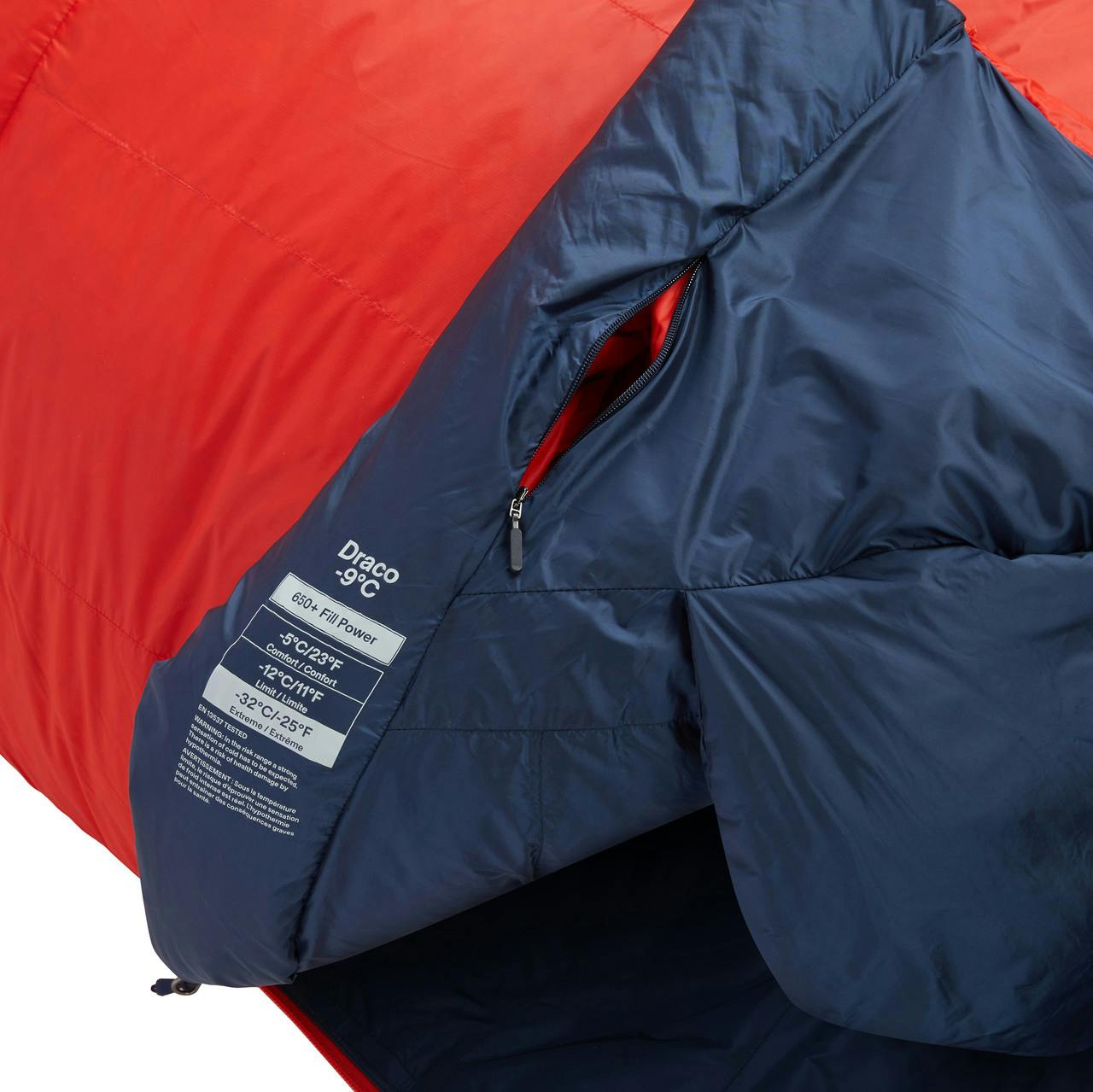 Draco -9C Wide Down Sleeping Bag Fortune Red