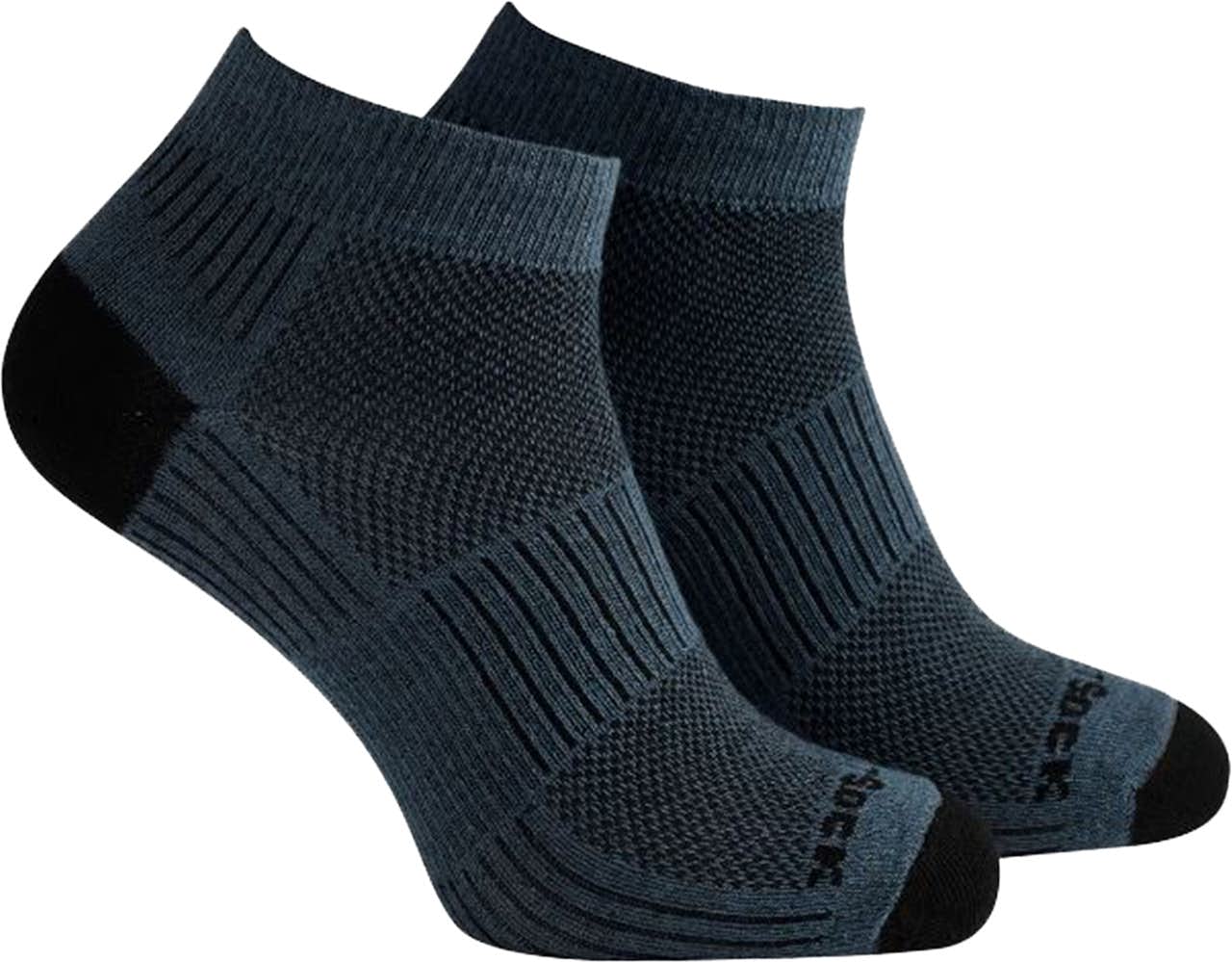 Double Layer Coolmesh II Quarter Socks Grey