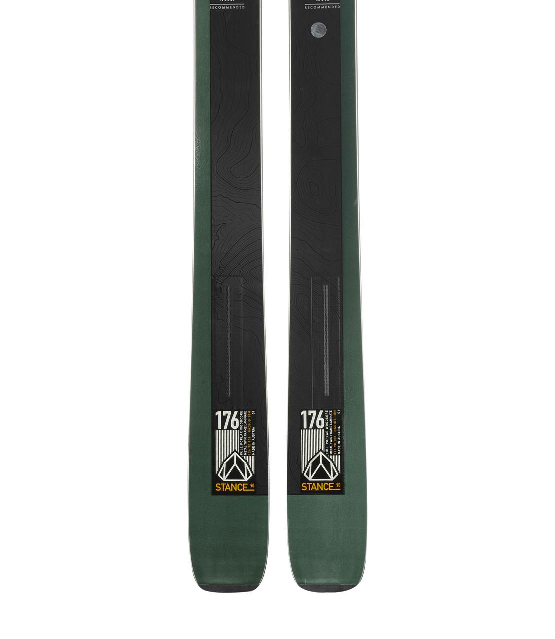 Stance 90 Skis Dark Green/Black