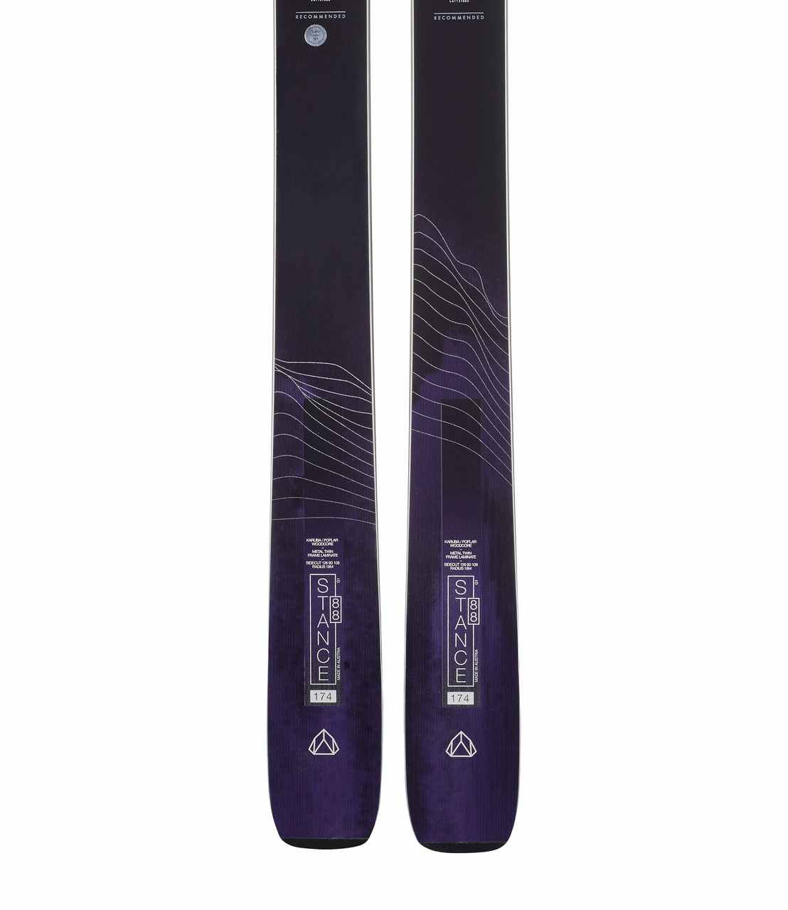 Stance 88 Skis Black