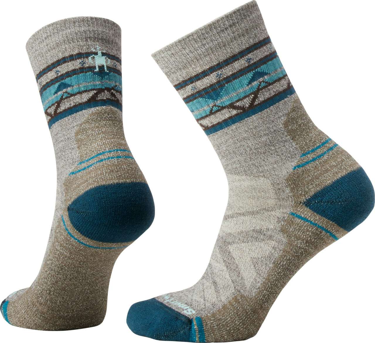 Mi-chaussettes Hike Light Cushion Zig Zag Valley Taupe