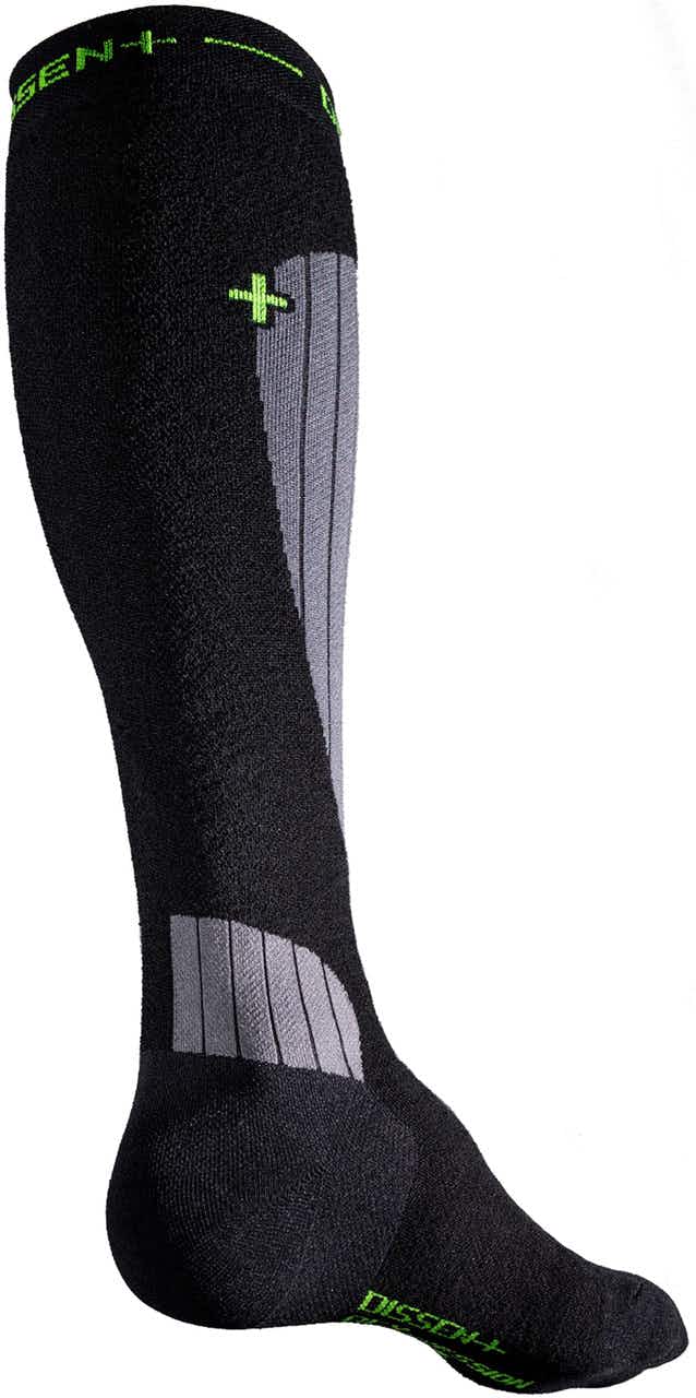 Chaussettes de ski GFX Compression DL-Wool Noir/Gris