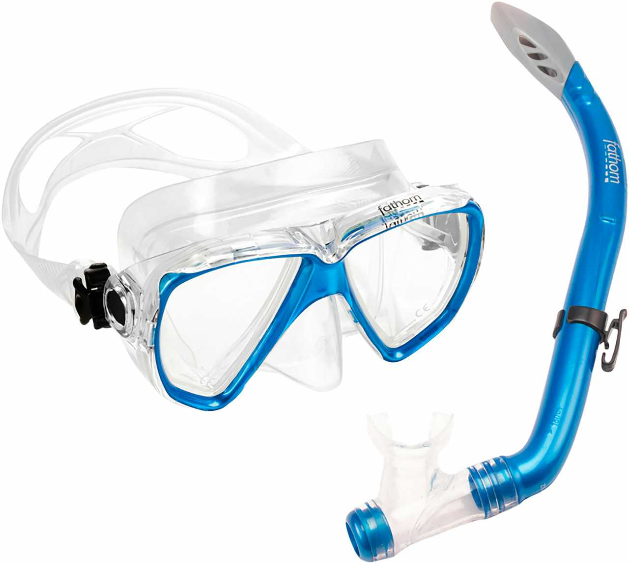 Los Cabos Mask, Snorkel and Fin Set Teal/Clear