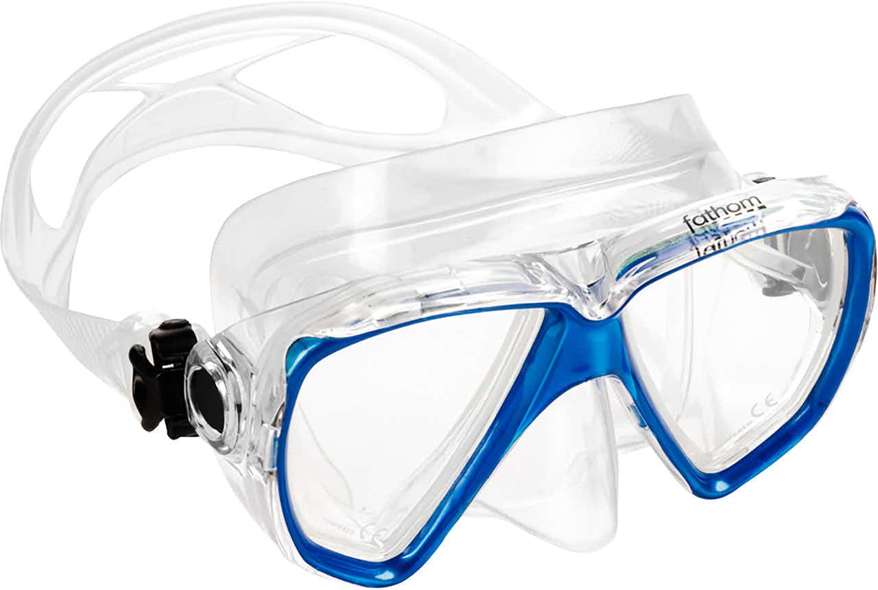 Los Cabos Mask, Snorkel and Fin Set Blue/Clear