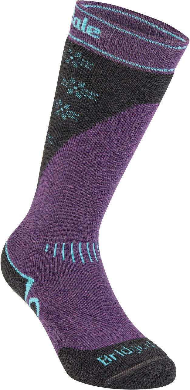 Ski Midweight + Socks Dark Purple