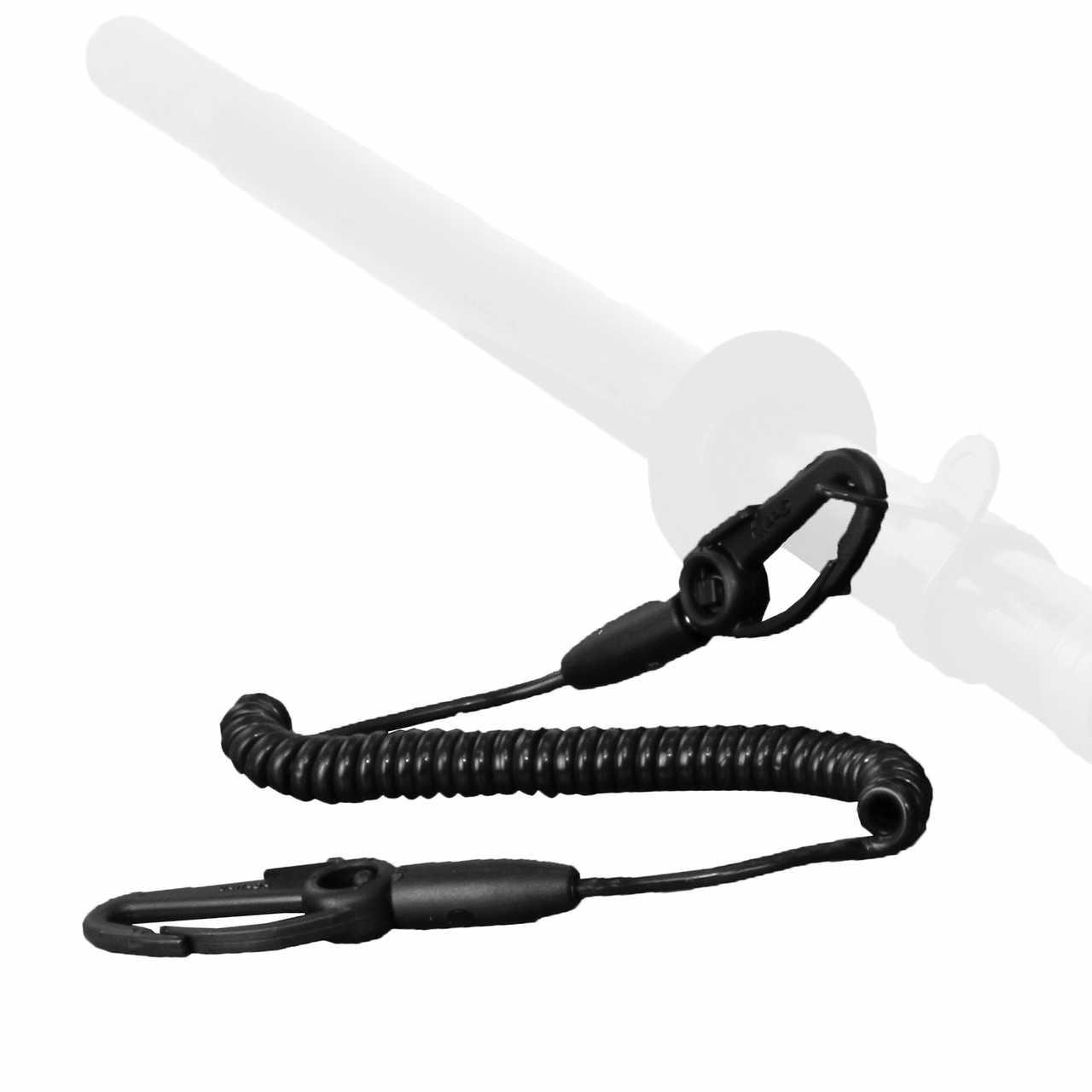 Safety Leash with Flexcoil Black