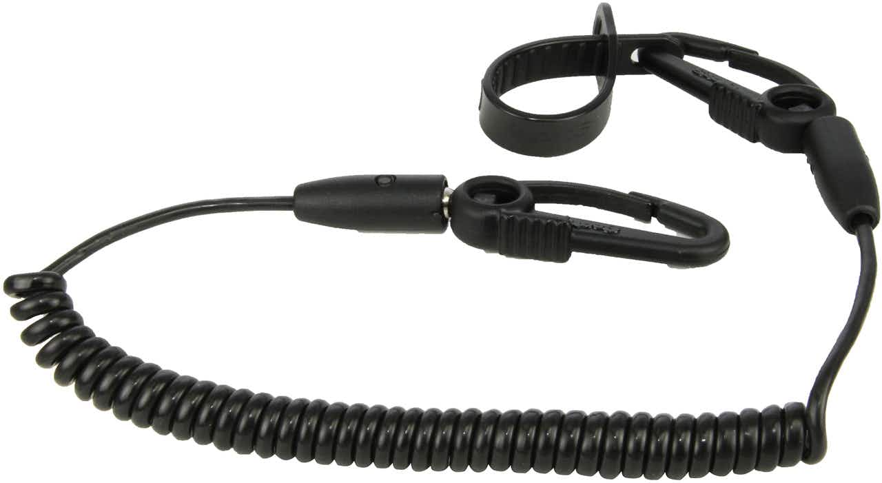 Safety Leash with Flexcoil Black