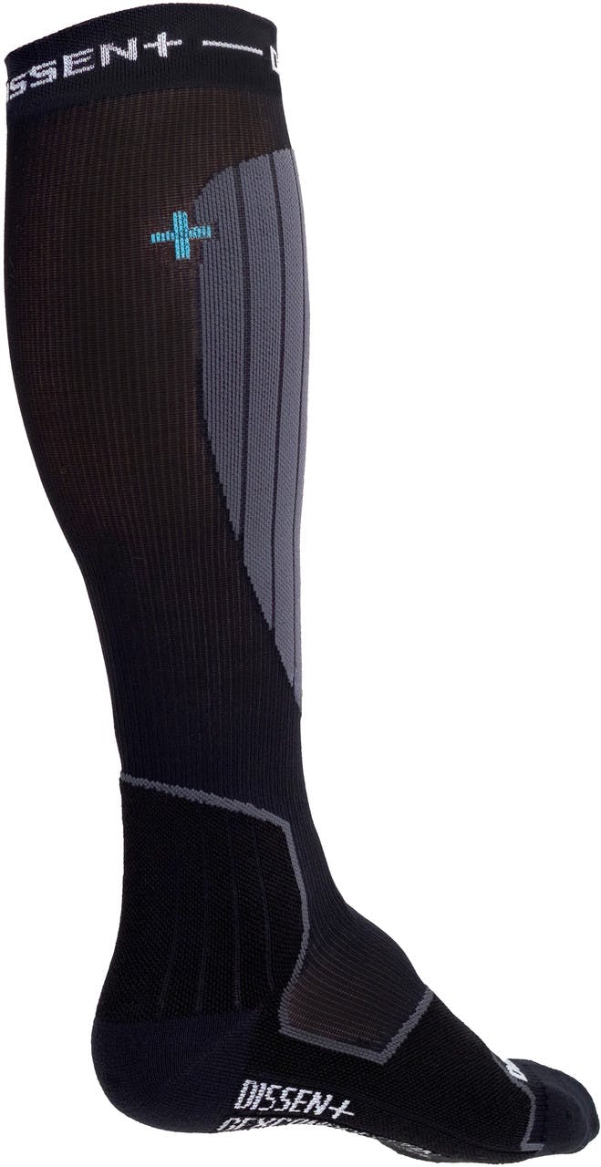 GFX Compression Hybrid DLX-Wool Ski Socks Black/Grey